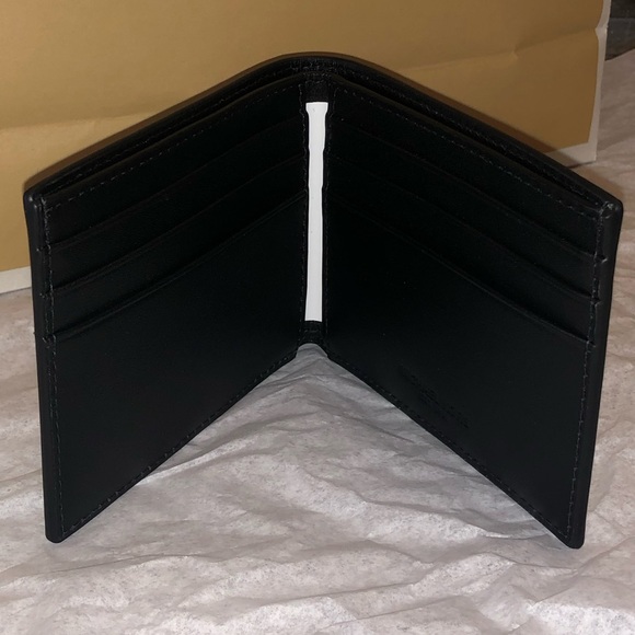 🆕 Michael Kors MK Men’s Wallet Slim White Stripe - Picture 4 of 5